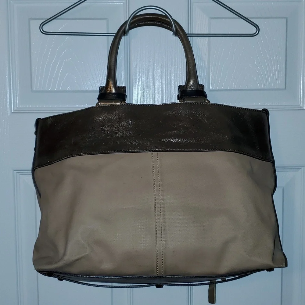 Chloe Canvas and Leather Satchel Bag